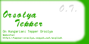 orsolya tepper business card